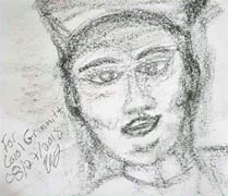 Spirit Portrait Drawing of a woman done in charchol