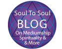 An image with the lettering in white which says Soul To Soul Blog on Mediumship, Spirituality & More over a purple circle with the flower of life on it.